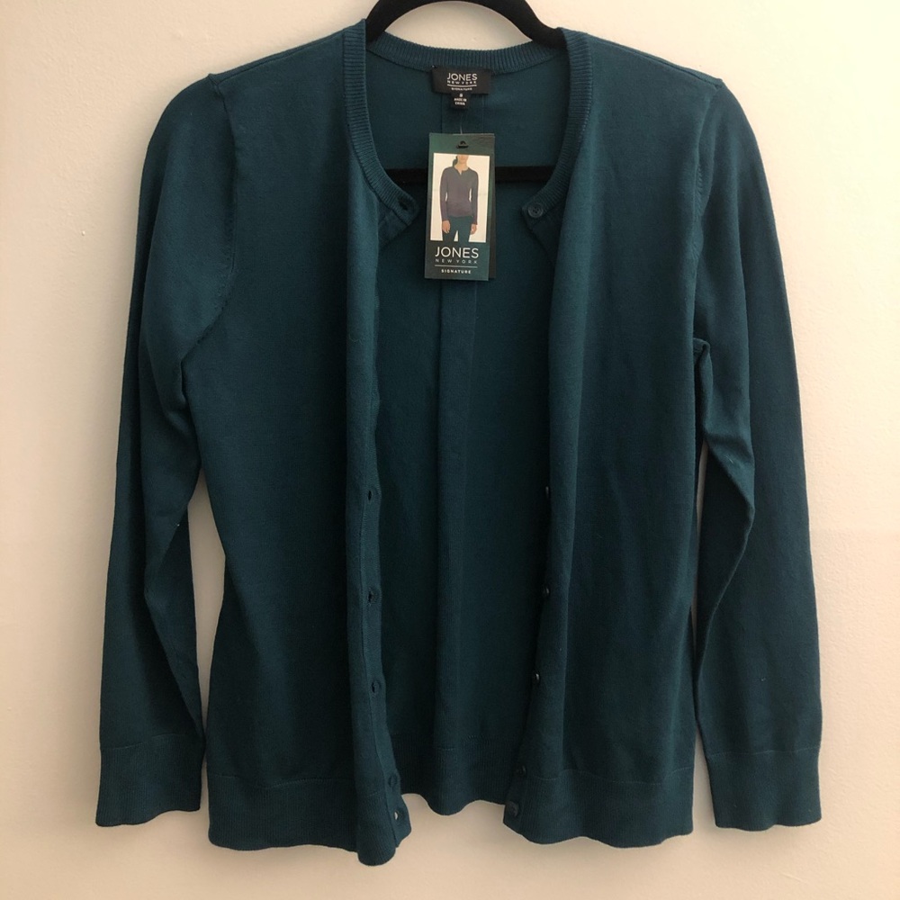 Deep Green Button Up Cardigan